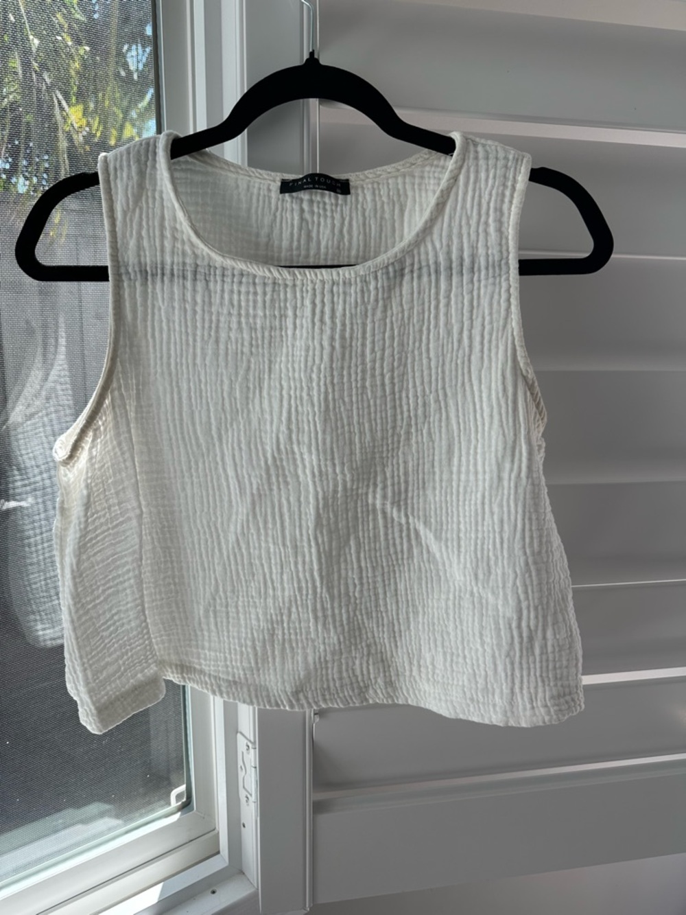 Final Touch Textured Cropped Tank